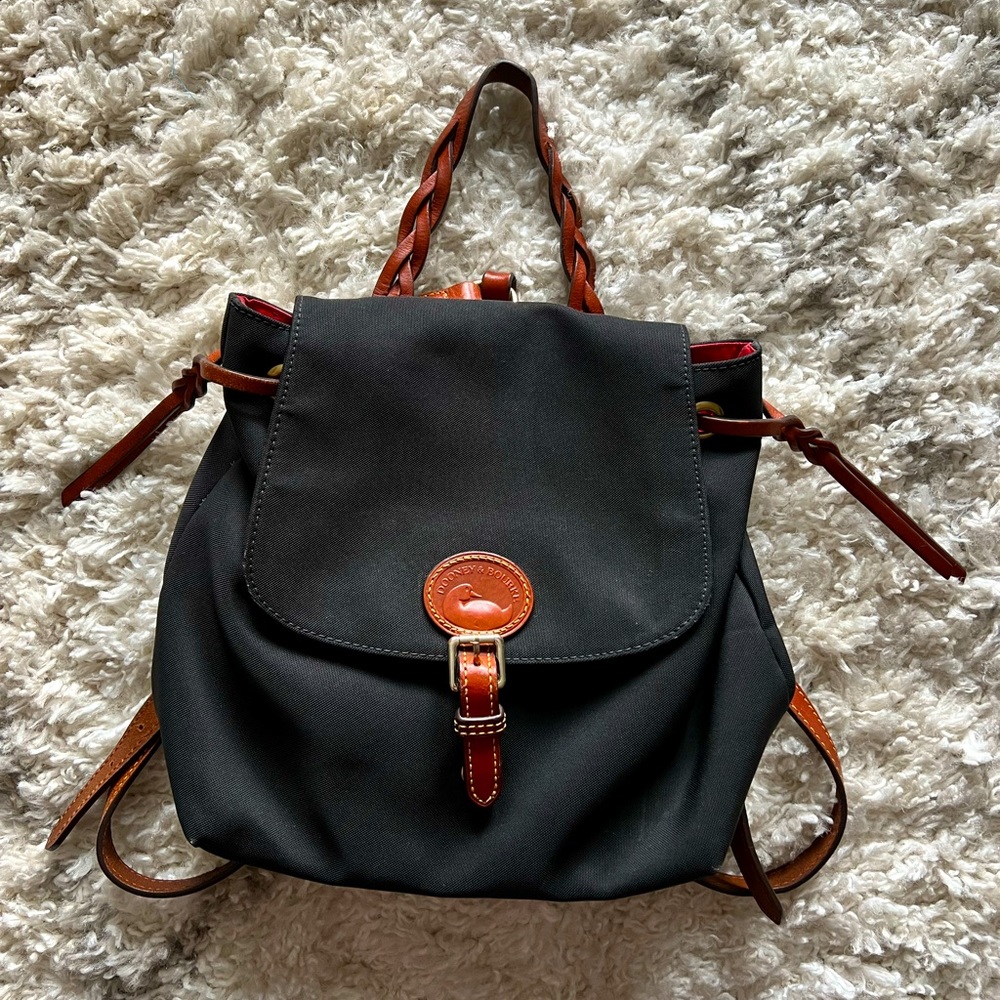 Dooney & Bourke Black & Camel Backpack